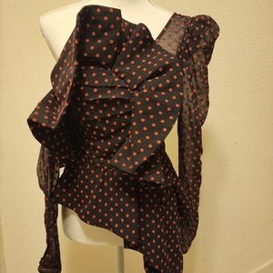 Self portrait one side off shoulder top